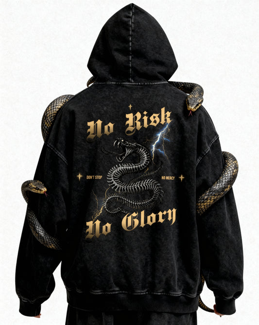 Self Made NYC No Risk No Glory Hoodie – Relaxed 100% Cotton Fit